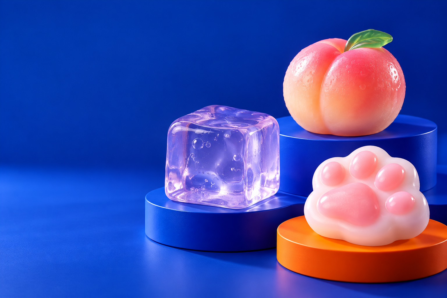 Close view of colorful sensory toy materials